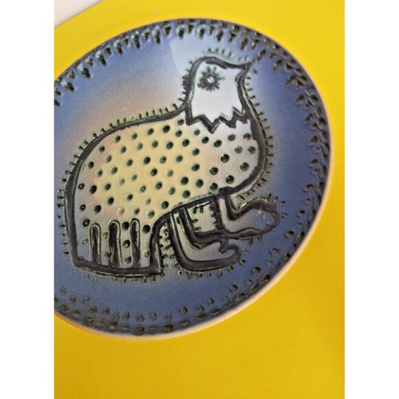 Cuban Art Clay Plate Artist signed 8" Cave Drawing reproduction - Picture 3 of 7